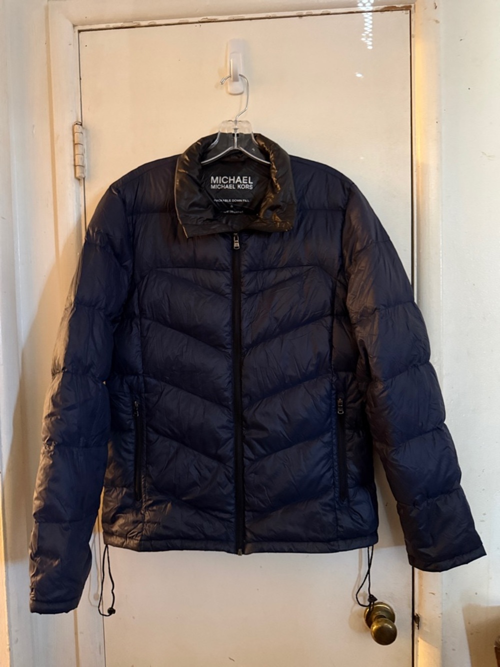 Michael Kors Dark Navy Quilted Puffer Jacket